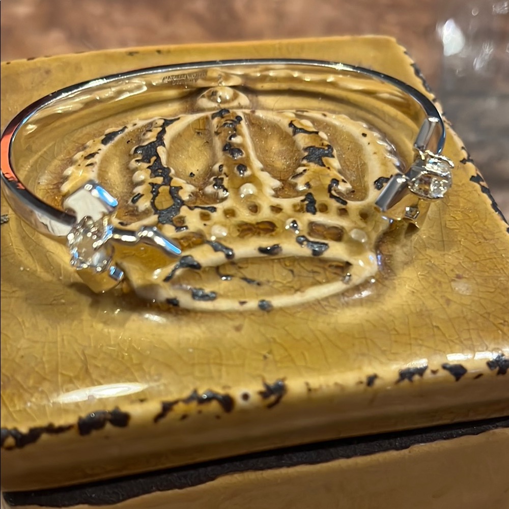 Natalie Wood Design Open Cuff Cross Bracelet Goldtone